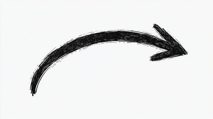 Black curve arrow simple illustration directional