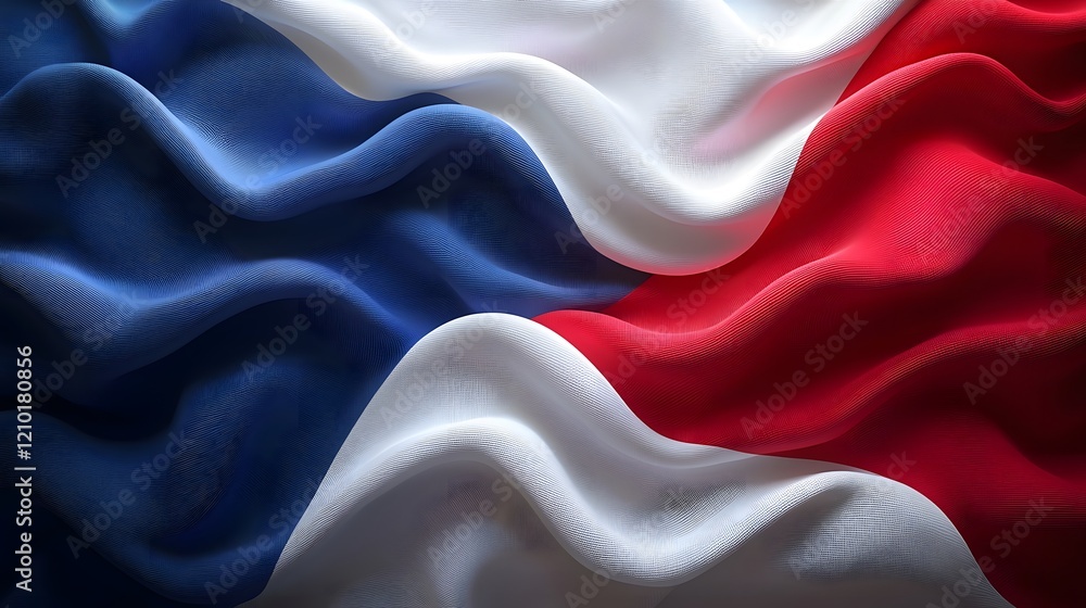 Poster elegant and captivating abstract background featuring a silk like patriotic flag in red white and bl