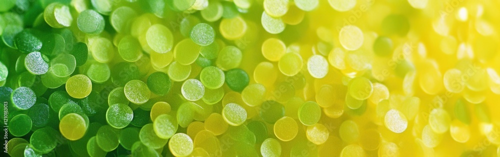 Aufkleber vibrant lime green and sunny yellow bokeh create a lively ambiance in a playful celebration of color