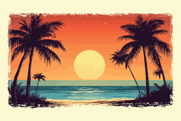 Fototapeta premium beach sunset