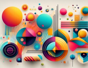 Obraz premium Abstrakte geometrische Formen – Modernes minimalistisches Design