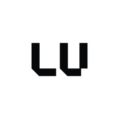 LU monogram logo design letter text name symbol monochrome logotype alphabet character simple logo