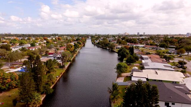 Aerial Miami Little river canal C7