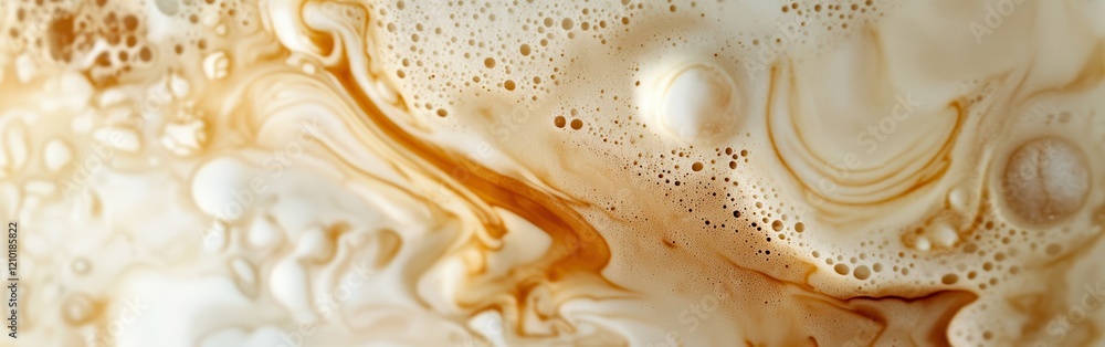 Poster Close-up of a swirling watercolor background showcasing warm tones and fluid textures creating an abstract artistic effect