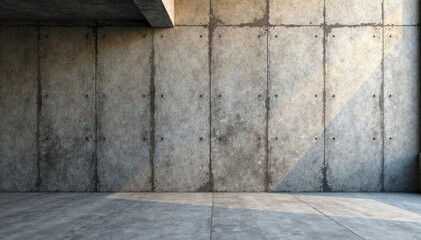 Massive concrete wall panoramic view, gritty surface, rough, backdrop, architecture