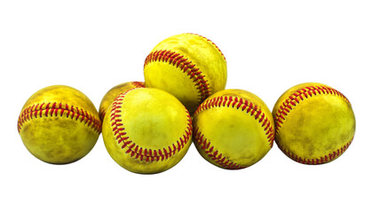 Softball, isolated on transparent background