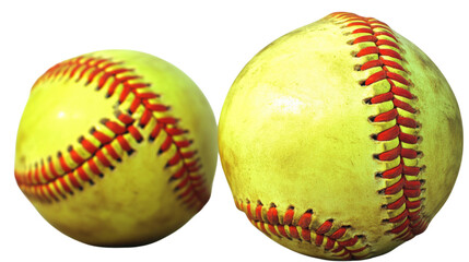 Softball, isolated on transparent background