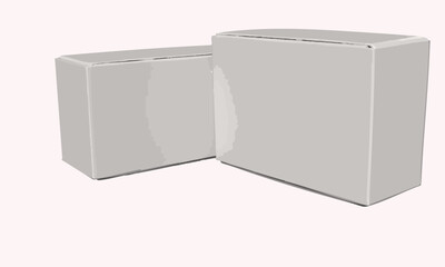 Set of boxes - isolated on a white background.