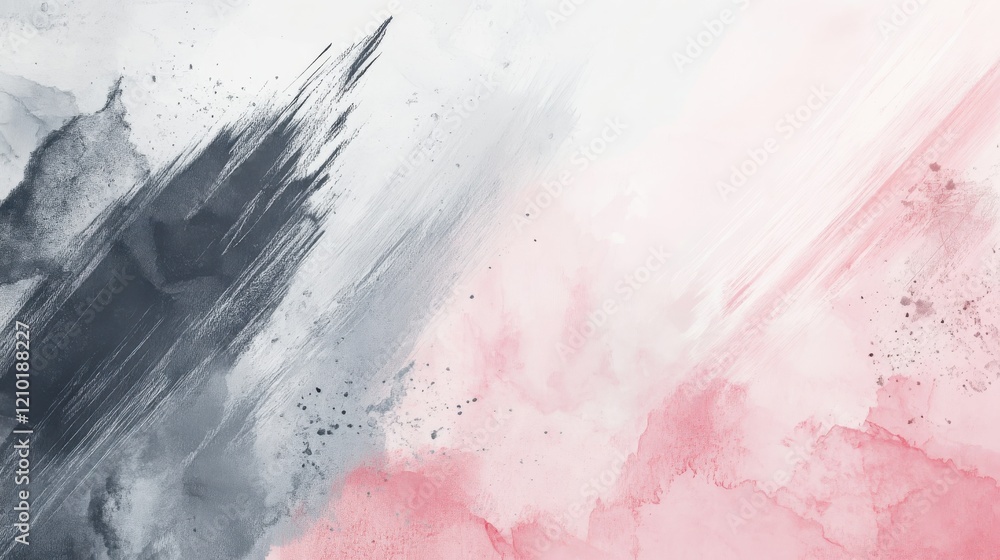 Poster minimalist pencil design featuring soft hues and delicate brush strokes in a calming atmosphere