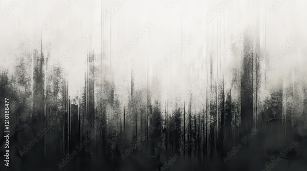 Aufkleber muted gray strokes create an elegant abstract representation of urban landscapes in a serene atmosph