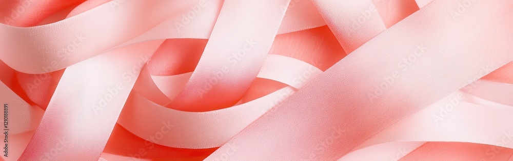 Aufkleber delicate pencil strokes create soft coral ribbons intertwined in a gentle artistic display