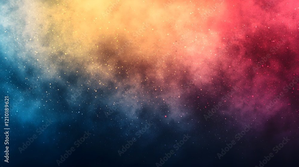 Poster mesmerizing blurred spectrum gradient featuring a harmonious blend of dark blue red and yellow tones