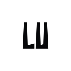 LU monogram logo design letter text name symbol monochrome logotype alphabet character simple logo
