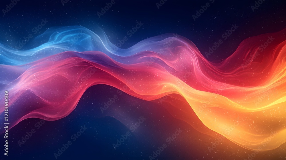 Poster Mesmerizing abstract background featuring a captivating gradient of dark blue vibrant red and luminous yellow hues with a soft blurred effect for a clean modern and visually striking aesthetic