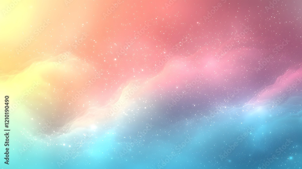 Aufkleber colorful pastel gradient background banner featuring soft rainbow hues with light blue and pink tone