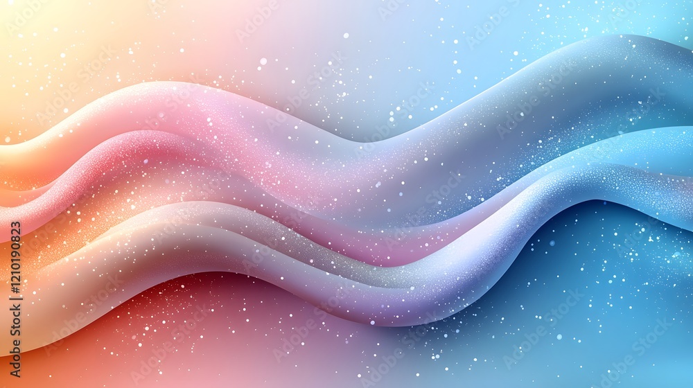 Aufkleber pastel gradient blended abstract banner with soft rainbow hues and smooth brush strokes fluid dynami