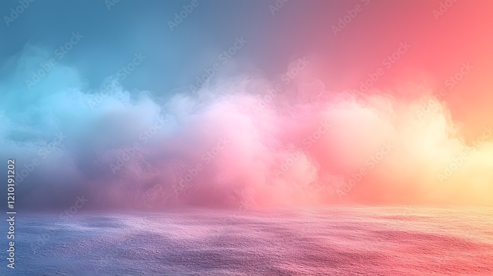 Aufkleber Soft and ethereal gradient background with pastel pink and light blue tones creating a soothing calming and blurred banner design for digital art wallpaper and modern graphic layouts