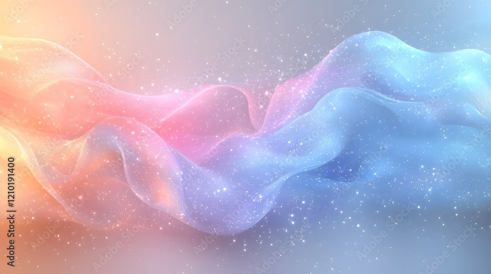Leinwandbilder elegant pastel background banner featuring soft light blue and pink tones complemented by a vibrant 