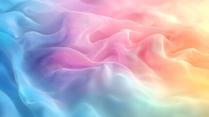 Fototapeta premium Smooth pastel gradient banner design with light blue pink and rainbow hues creating a soft and blurred aesthetic for a captivating and soothing digital background