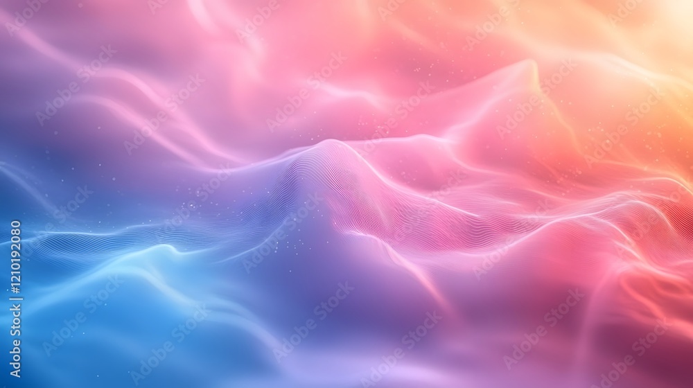Aufkleber Breathtaking abstract pastel gradient background with a soft rainbow effect blending light blue and pink colors seamlessly in a blurred ethereal style  Elegant modern