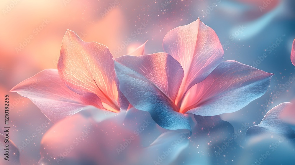 Poster vibrant pastel gradient background featuring a mesmerizing blend of soft rainbow tones highlighting 