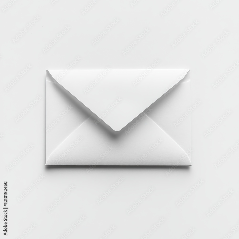 Poster white envelope resting on a smooth surface, ready for mailing or correspondence