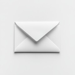 White envelope resting on a smooth surface, ready for mailing or correspondence