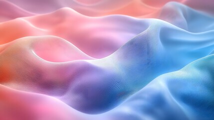 Obraz premium Ethereal and soothing pastel gradient background with a smooth blurred effect featuring a harmonious blend of rainbow colors that create a dreamlike visionary atmosphere
