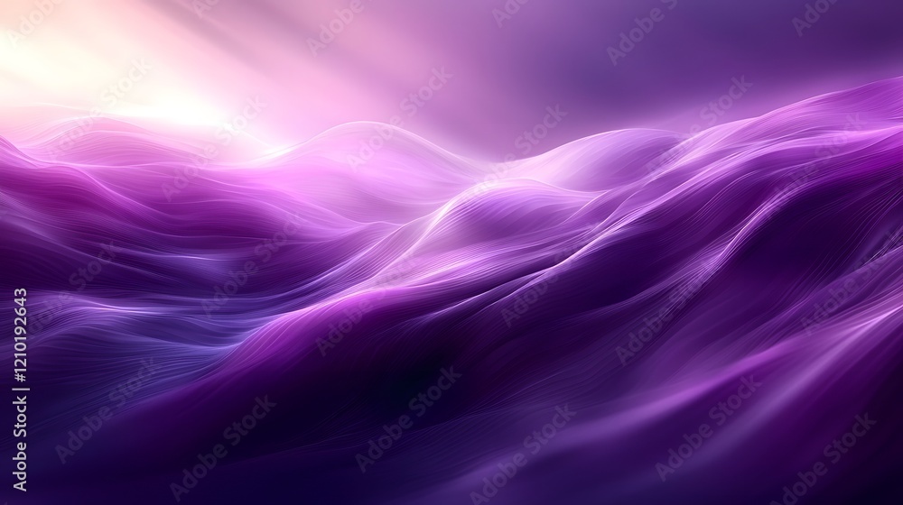 Aufkleber vibrant blurred purple abstract background with ethereal gradient lighting and subtle shadow play fo
