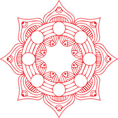 Beautiful flower art and mandala vector design