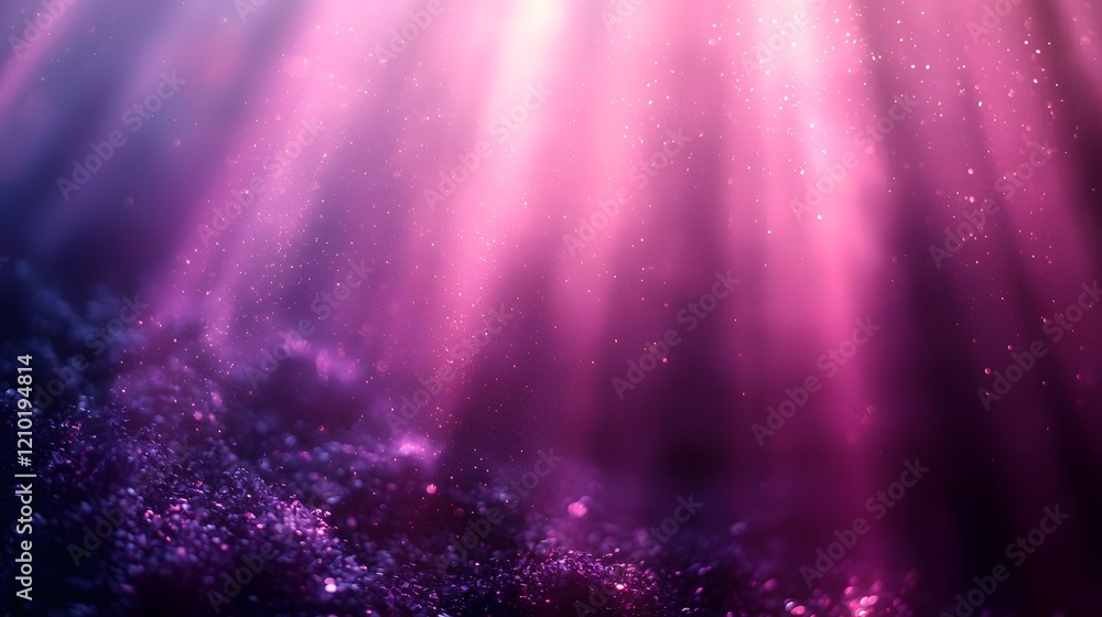 Aufkleber Stunning abstract purple gradient background with soft blended rays of luminous light gently fading into ethereal blurred shadows creating a captivating