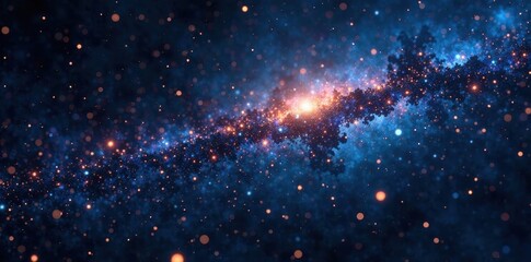 Fototapeta premium Dazzling starlight scattered across an inky black canvas , nebula, dark matter