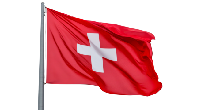 Switzerland flag, isolated on transparent background