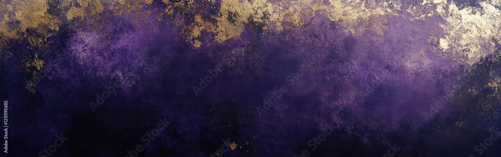 Aufkleber luxurious gradient of royal purple and deep navy with touches of gold shimmering in an elegant displ