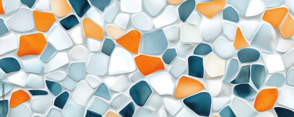 Poster abstract colorful pebble mosaic design: a vibrant and textured background image