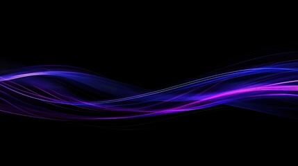 Fototapeta premium Abstract Purple and Blue Light Waves: Serene Digital Art