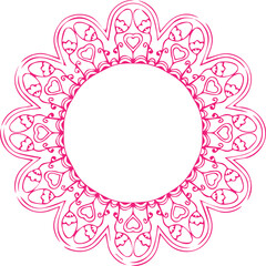 Beautiful flower art and mandala vector design