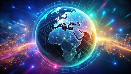 Global Network Connections A Vibrant Visualization of Interconnectedness