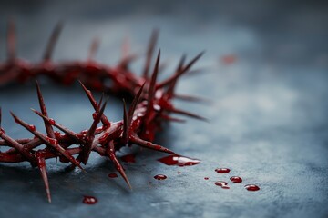 Christian Crown of Thorns with Blood