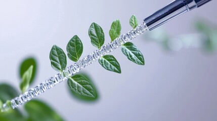 Cutting-edge biotechnology concept featuring DNA synthesis, replication, modification, and mutation processes with copy space for text or design integration