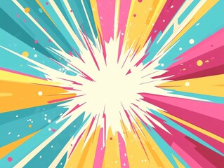 Vibrant Burst: A Retro-Style Color Explosion