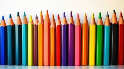 Vibrant back to school background with colorful pencils, books, and stationery arranged in a creative composition, school, education, creativity, stationery