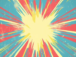 Retro Radiating Burst: A Vintage-Style Abstract Explosion