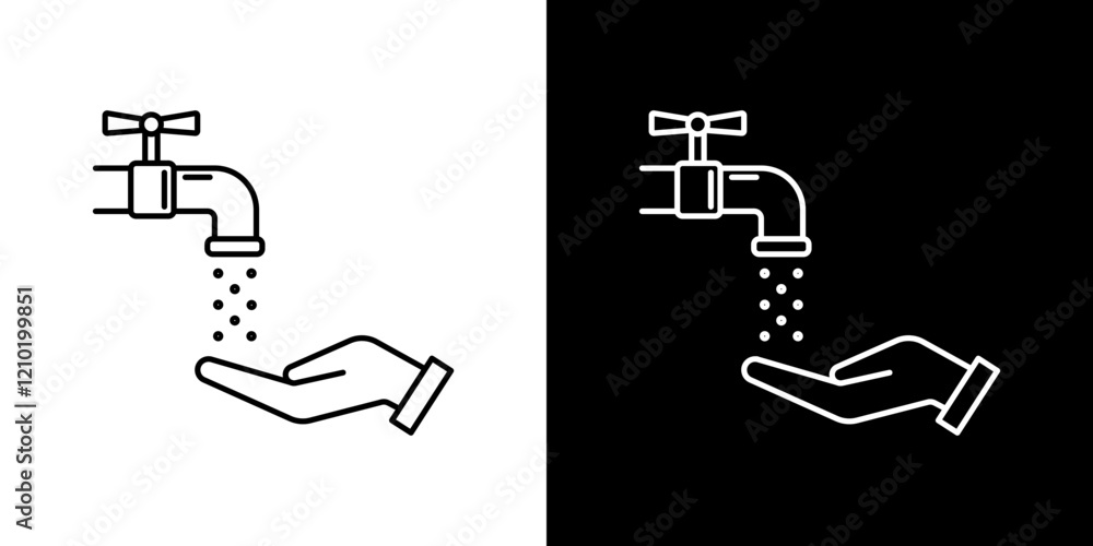 Poster ablution vector icon in thin line style