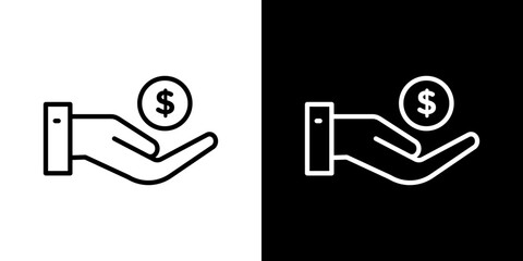 Affordable vector icon in thin line style