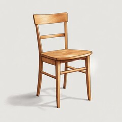 Classic wooden chair design featuring simple lines and a natural finish suitable for modern interiors