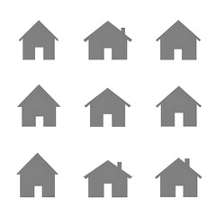 house icons set