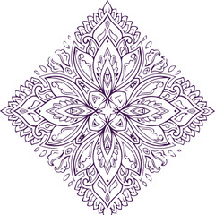 Beautiful flower art and mandala vector design