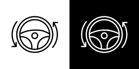 Autopilot vector icon in thin line style