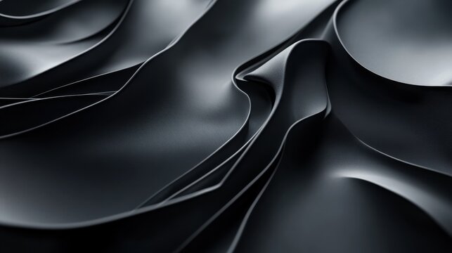 Swirling lines of charcoal gray create a dynamic texture on a smooth surface in abstract design